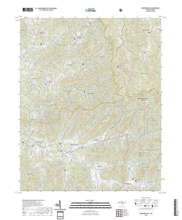 Barnardsville topographic map thumbnail