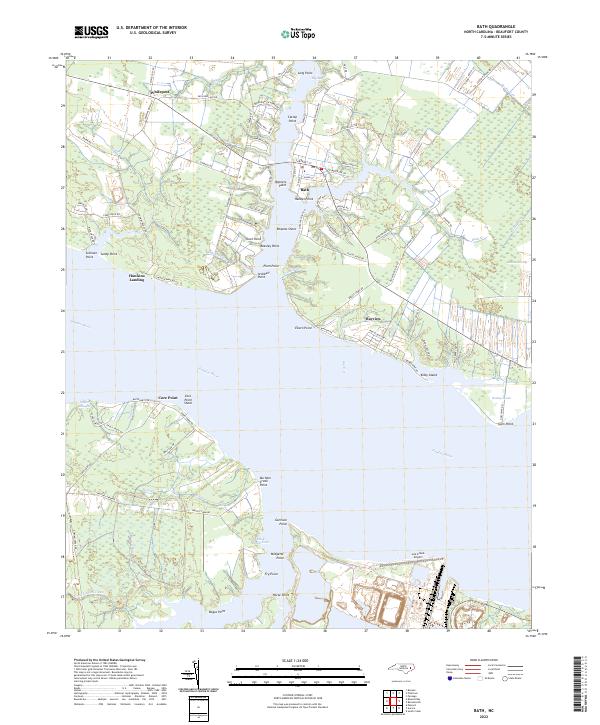 Bath topographic map thumbnail