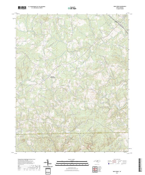 Bear Creek topographic map thumbnail