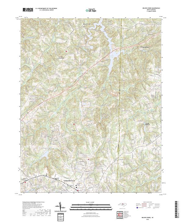 Belews Creek topographic map thumbnail