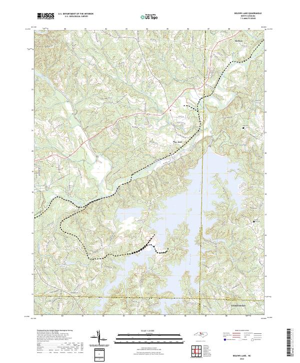 Belews Lake topographic map thumbnail