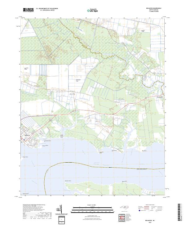 Belhaven topographic map thumbnail