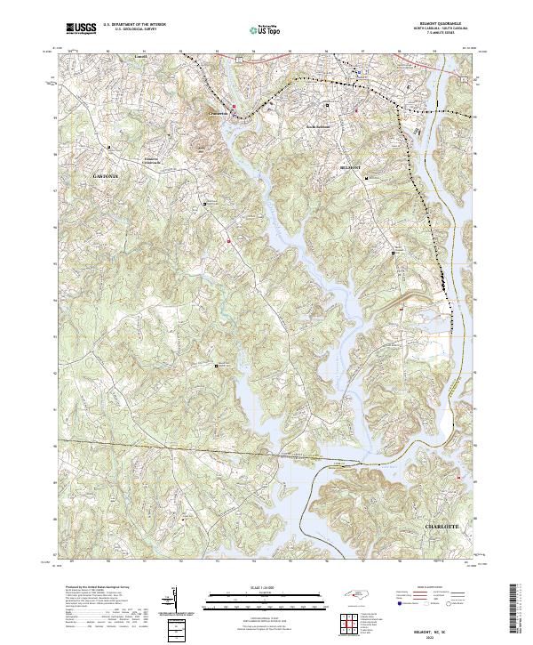Belmont topographic map thumbnail