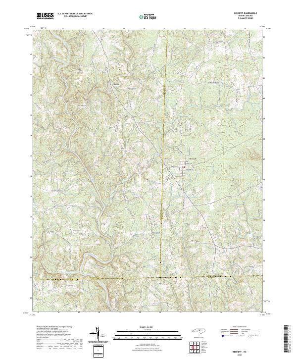 Bennett topographic map thumbnail