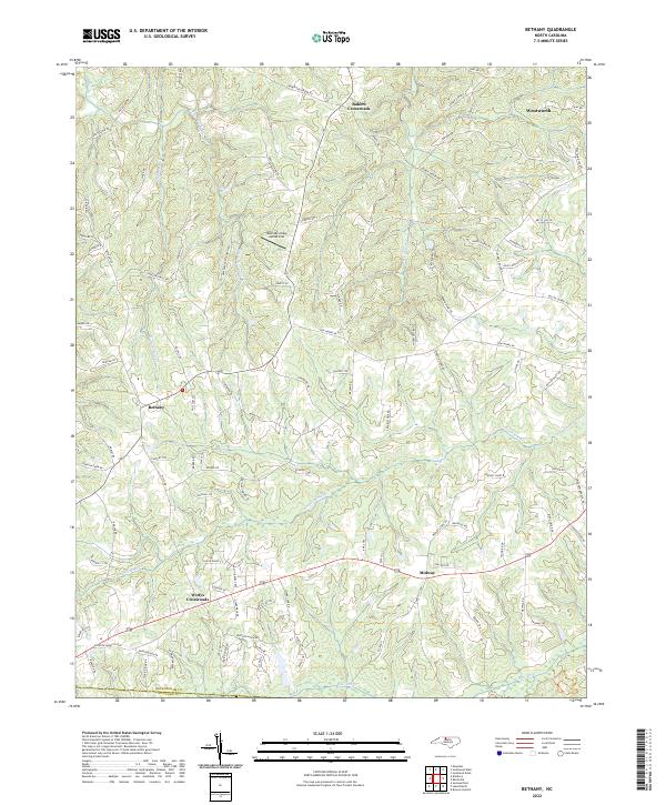 Bethany topographic map thumbnail