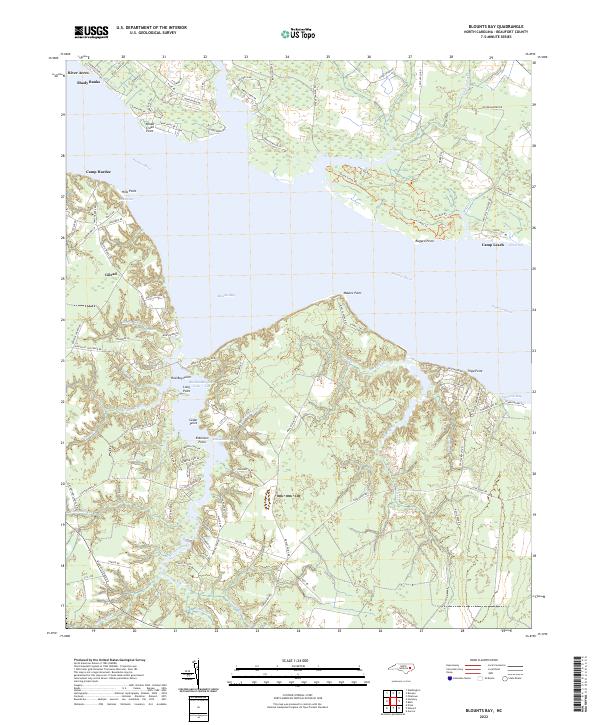 Blounts Bay topographic map thumbnail