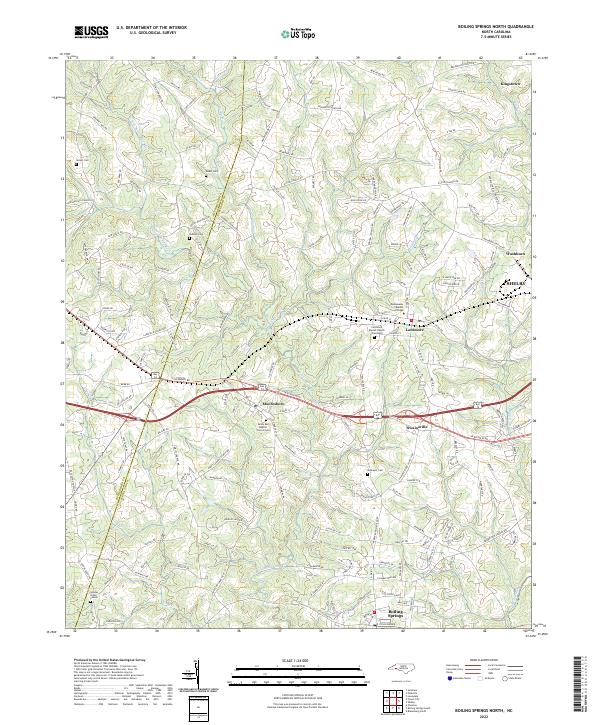 Boiling Springs North topographic map thumbnail
