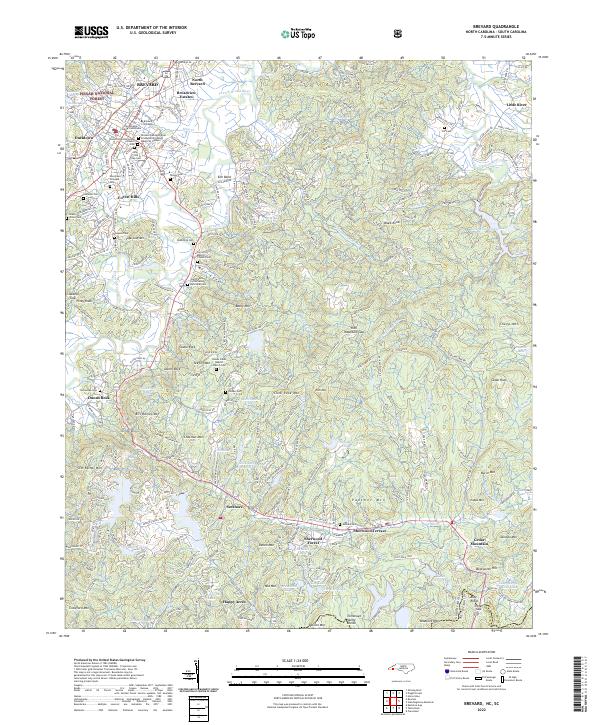 Brevard topographic map thumbnail