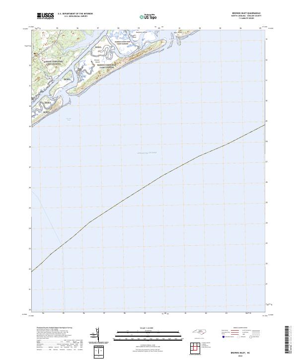 Browns Inlet topographic map thumbnail