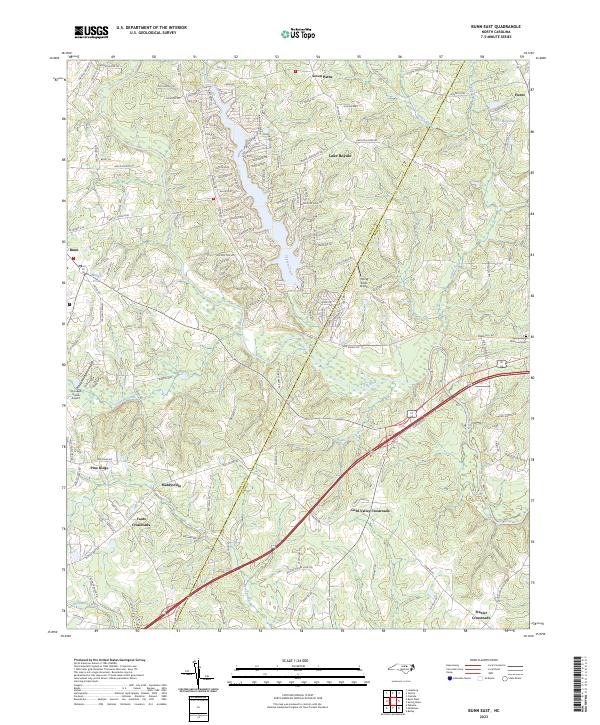 Bunn East topographic map thumbnail