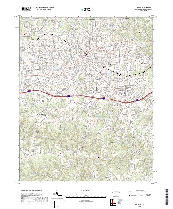 Burlington topographic map thumbnail