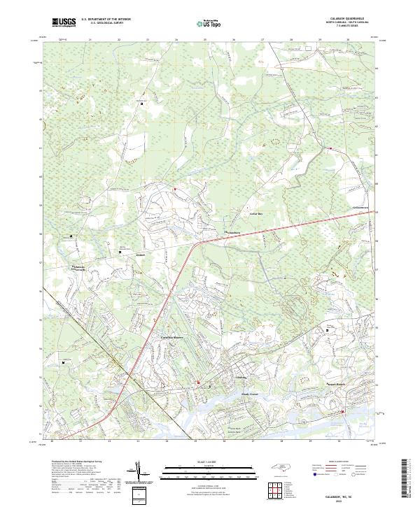 Calabash topographic map thumbnail