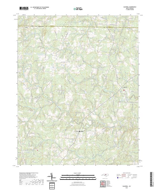 Caldwell topographic map thumbnail