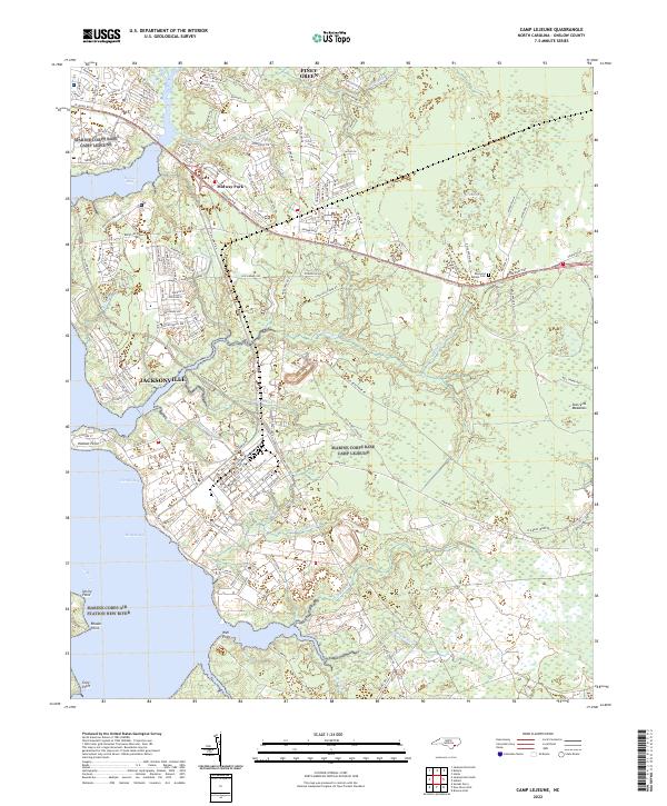 Camp Lejeune topographic map thumbnail
