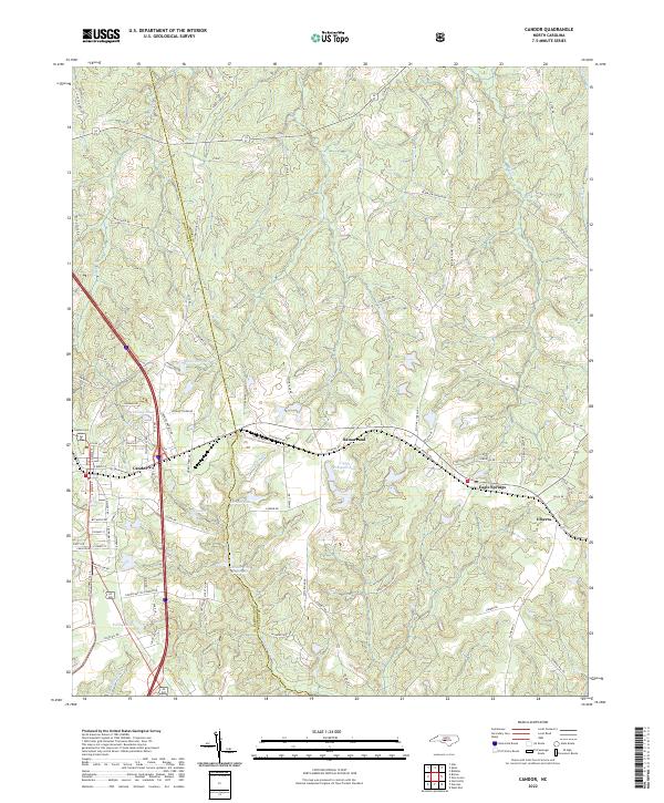 Candor topographic map thumbnail