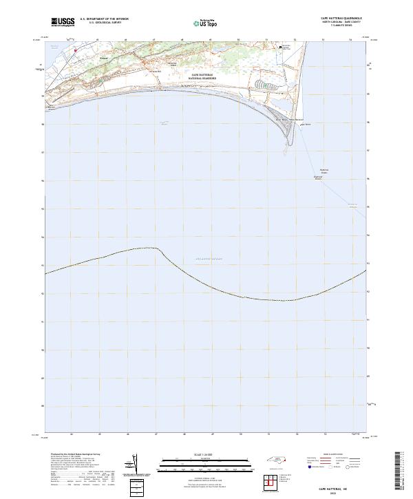 Cape Hatteras topographic map thumbnail