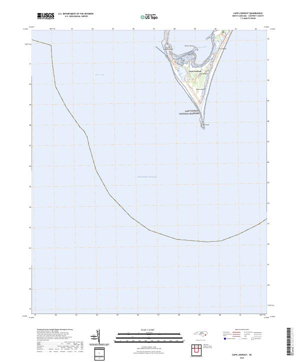 Cape Lookout topographic map thumbnail