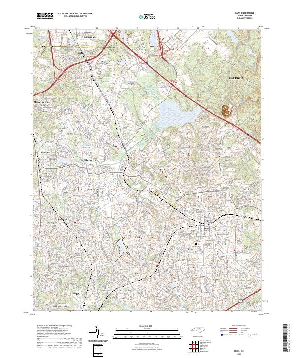 Cary topographic map thumbnail