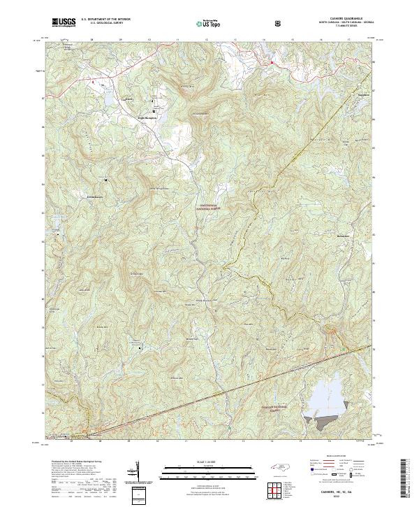 Cashiers topographic map thumbnail