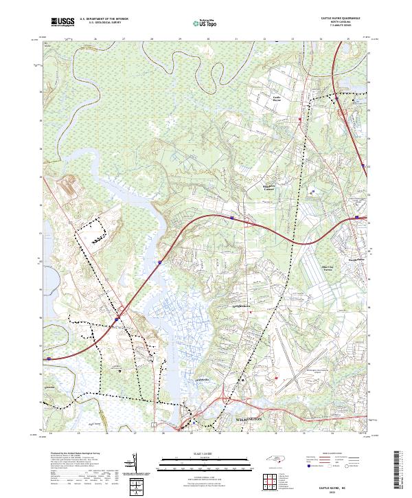 Castle Hayne topographic map thumbnail