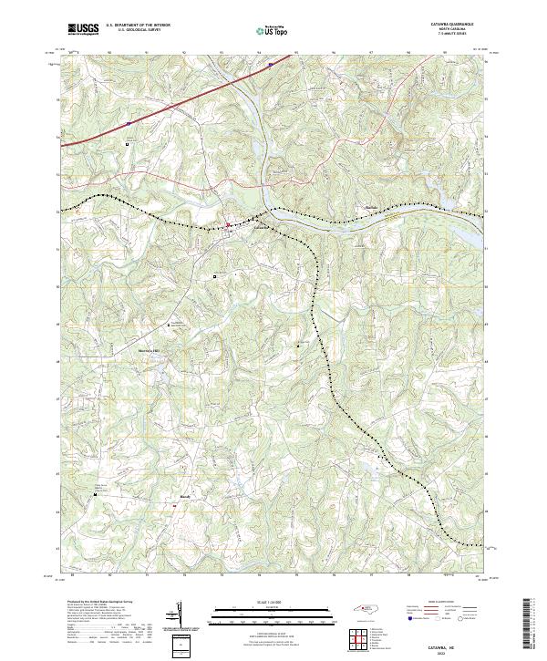 Catawba topographic map thumbnail
