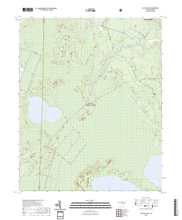 Catfish Lake topographic map thumbnail