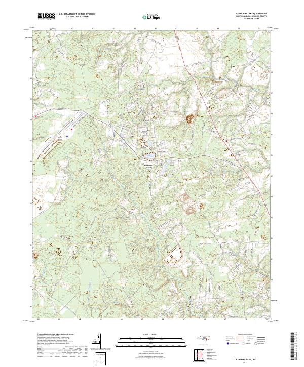 Catherine Lake topographic map thumbnail