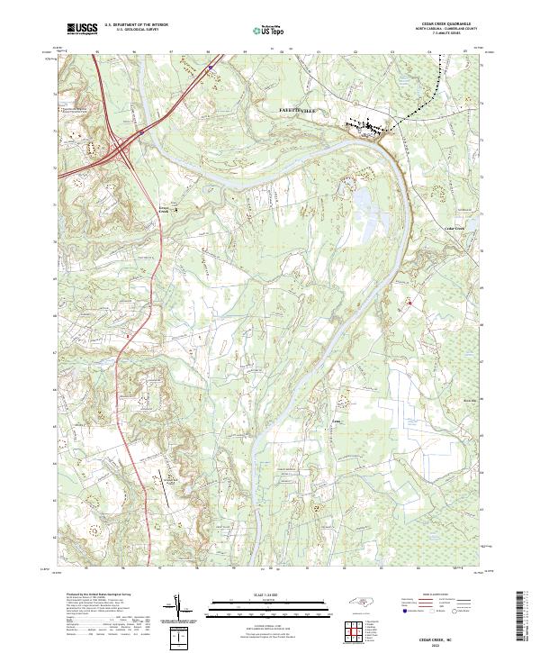 Cedar Creek topographic map thumbnail