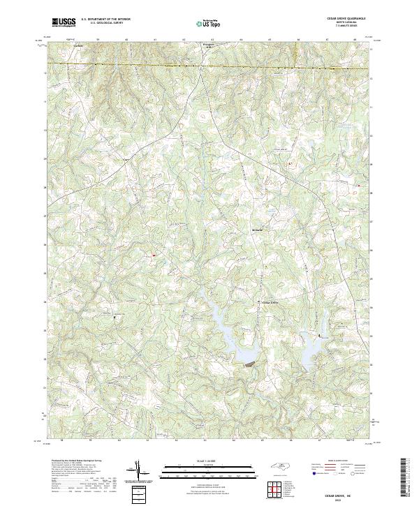 Cedar Grove topographic map thumbnail