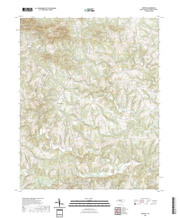 Central topographic map thumbnail