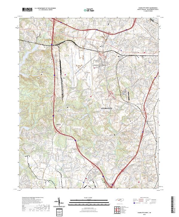 Charlotte West topographic map thumbnail