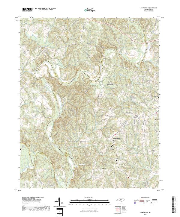 Churchland topographic map thumbnail