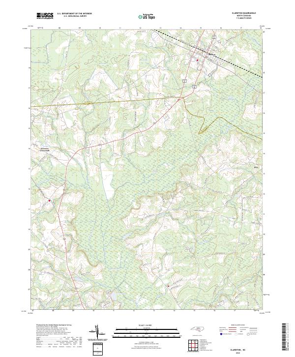 Clarkton topographic map thumbnail
