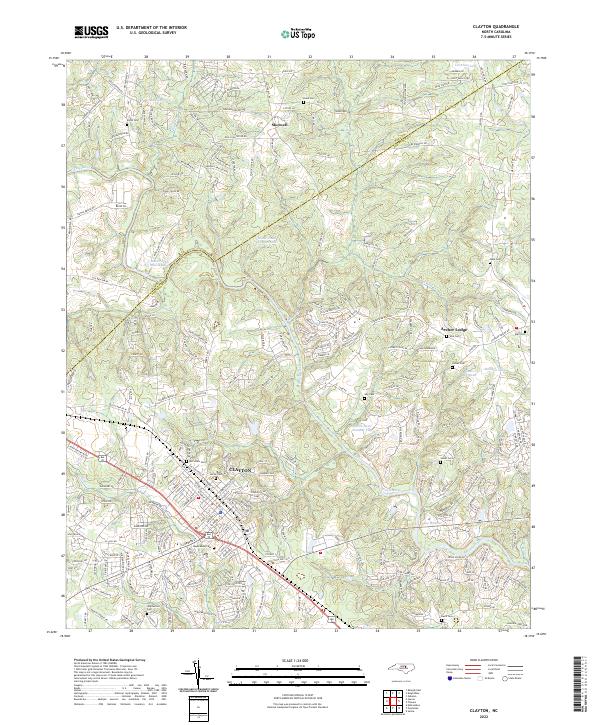 Clayton topographic map thumbnail
