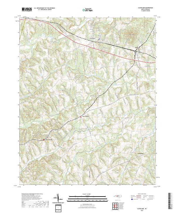 Cleveland topographic map thumbnail