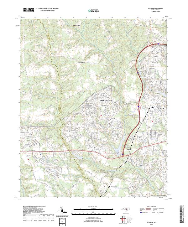 Clifdale topographic map thumbnail