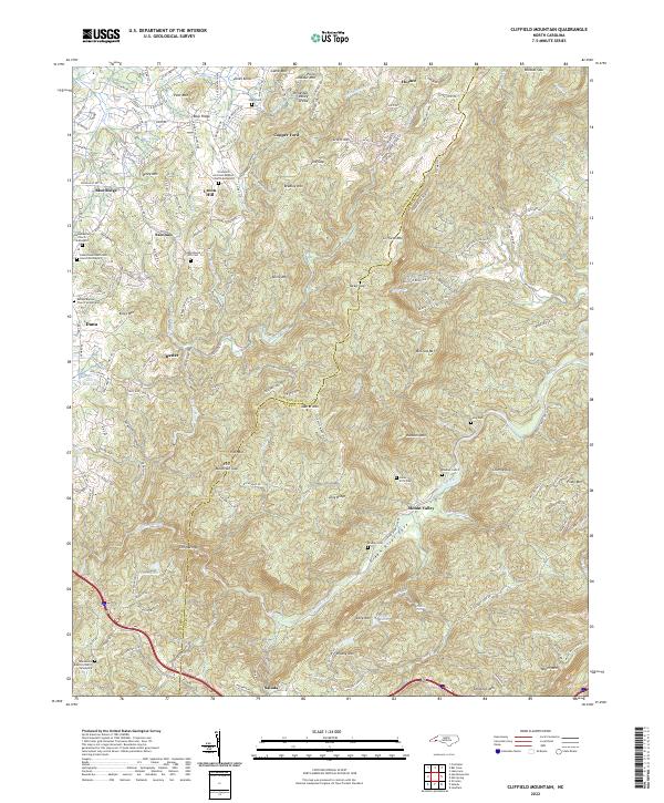 Cliffield Mountain topographic map thumbnail