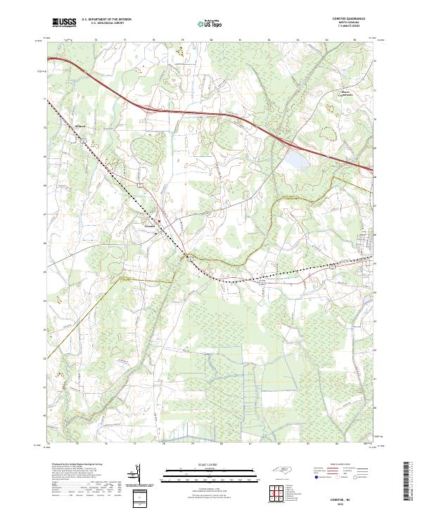 Conetoe topographic map thumbnail