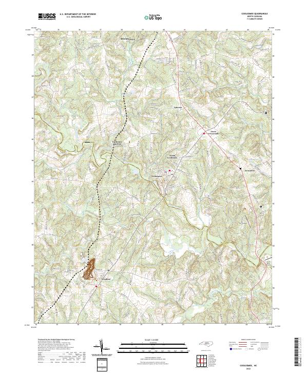 Cooleemee topographic map thumbnail