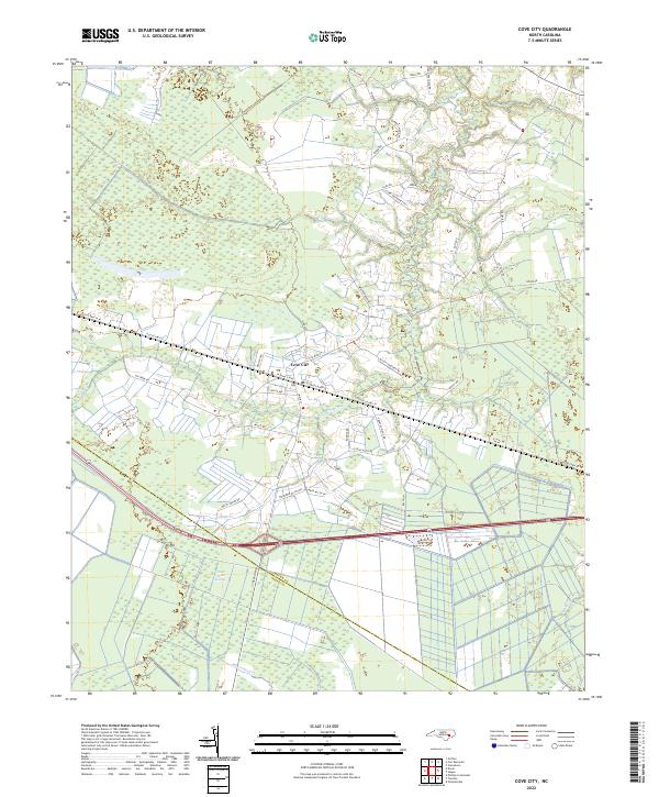 Cove City topographic map thumbnail