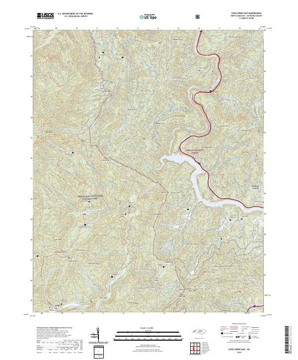 Cove Creek Gap topographic map thumbnail