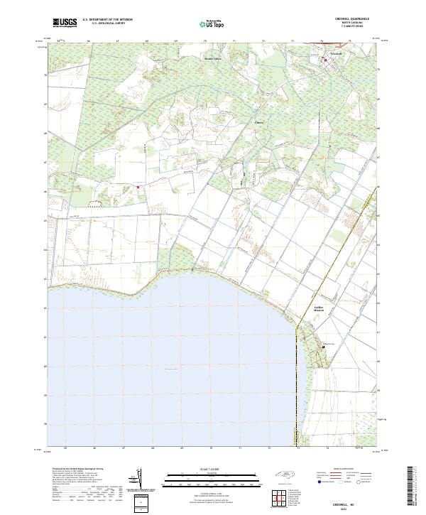 Creswell topographic map thumbnail