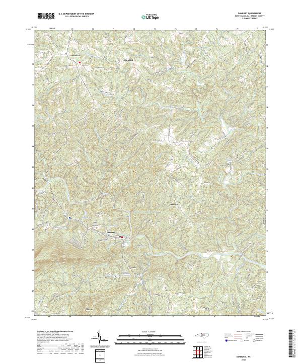 Danbury topographic map thumbnail
