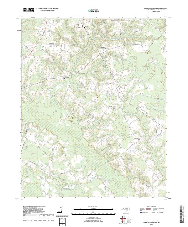 Dawson Crossroads topographic map thumbnail