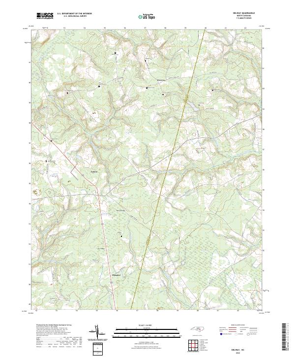 Delway topographic map thumbnail