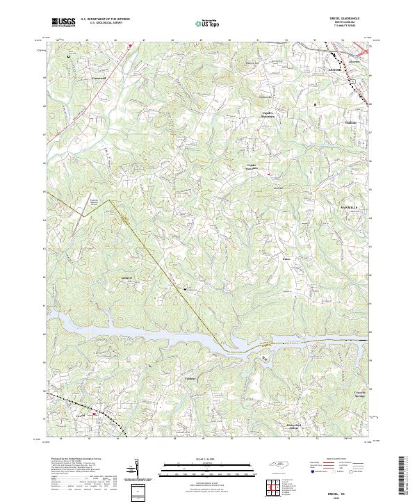 Drexel topographic map thumbnail