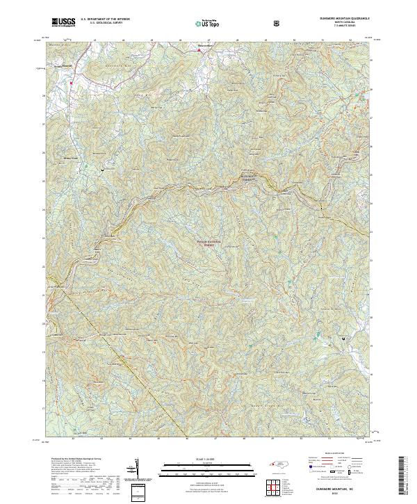 Dunsmore Mountain topographic map thumbnail