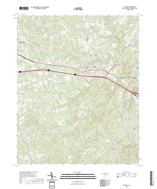Efland topographic map thumbnail