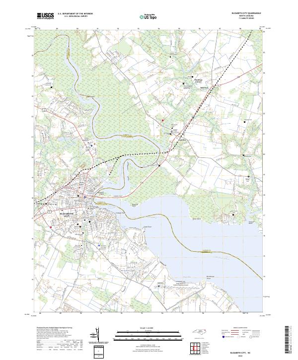 Elizabeth City topographic map thumbnail