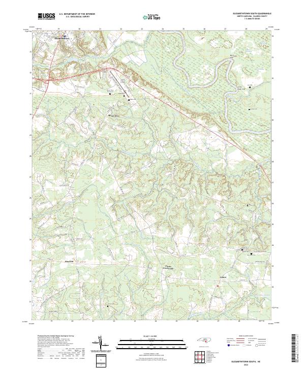 Elizabethtown South topographic map thumbnail